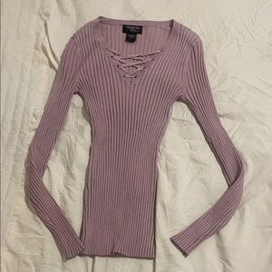 ✨ 3 for $20 Bundle Deal ✨ Hooked Up by IOT Light Purple Ribbed Top